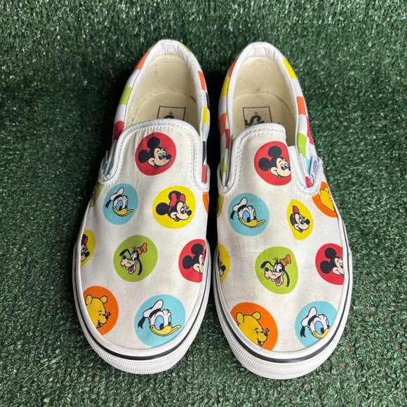 Vans Shoes - Vans Disney 50th Anniversary Mickeys Friend Slip On Sneakers White Womens Sz 7.5